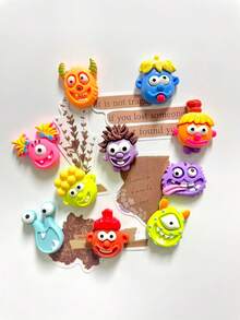 10 pièces Aimants de réfrigérateur 3D amusants en forme de lèvres de saucisse de monstre de dessin animé, stickers magnétiques créatifs et mignons de monstre de dopamine pour réfrigérateur, tableau blanc, armoire en fer, décoration intérieure, cadeau de fête - Monstre Petit Homme - Voir 6