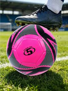 1pc Size 5 Adult Competition Football For Outdoor Sports, Multi-Color Training Football For Teenagers And Students, Beach, Indoor, Outdoor PU Football - Multicolor - View 3