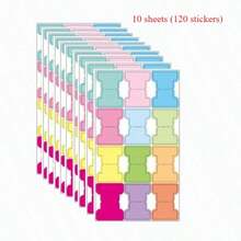 120 piezas de pegatinas marcadoras de páginas codificadas por colores, pestañas de índice escribibles para calendario, planificador, diario, cuaderno, búsqueda rápida, estudio, oficina y vida diaria - Talla única - Ver 8