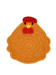 1pc Handmade Crochet Cartoon Chick Cup Mat, Heat Insulation Pad, Anti-Scald Coffee/Beverage/Tea Cup Coaster, Cute Office Desk Accessory, Home Decor - Multicolor - View 22