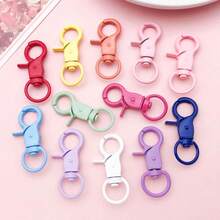 8-220pcs Colorful Coated Spring Split Rings, Metal Keychain Accessories, Suitable For DIY Pendants - Multicolor - View 10