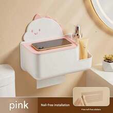 Luxury Bathroom Tissue Box Premium Toilet Paper Holder Multifunctional Spring-Loaded Lift-Up Dispenser - Multicolor - View 3