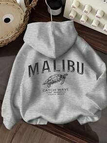 Tween Girl Fun Graphic Print Pullover Sweatshirt, Warm & Comfortable Thermal Lined Pullover Sweatshirt For Autumn/Winter - Grey - View 3