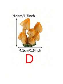 Realistic Mini Mushroom Resin Figurine, Flower Pot Landscape Decor, Succulent Micro Landscape, Yard, Fish Tank, Terrarium Decoration - Multicolor - View 9
