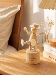 1 Buah Ornamen Boneka Kayu Lucu yang Dapat Digerakkan, Bentuk Beruang, Anak Anjing, atau Pria Bertopi Jerami, Kerajinan Kreatif yang Dapat Digerakkan, Dekorasi Meja Kantor, Hadiah Kecil untuk Pernikahan, Ulang Tahun, dan Liburan - MultiWarna - View 10
