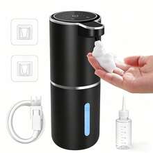 Automatic Soap Dispenser, No Need To Press, Sensor Activated, Convenient And Quick, Available In Black And White, 380ml Large Capacity, USB Rechargeable, Premium Appearance, Kitchen & Bathroom Cleaning Tool, Great Halloween Gift! - Multiple Colors - View 3