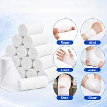 Multiple Sizes Available: 10/20 Rolls Elastic Gauze Bandages, Breathable Bandages, Mummified Wrapping Bandages, Suitable For Arms, Legs, Waist And Other Body Parts, Elastic Stretch Design - View 3