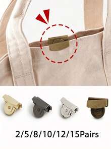 2/5/8/10/12/15Pairs Magnetic Alloy Snap Clasps, 4 Colors - Seamless Closure For Handbags And Garments - DY Craft Accessories - A - View 2
