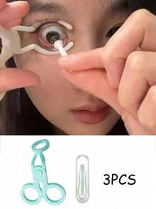 1件/3件套隐形眼镜工具套装 - 包括涂抹器、镊子、对准器，方便佩戴和摘取隐形眼镜，舒适护眼，价格实惠，适合作为圣诞礼物、化妆品、化妆工具、平价好物、礼品、女士礼品、圣诞礼物。 - 彩色 - 查看 5