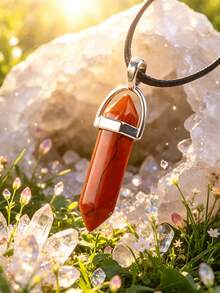 Random 1/10/15/20/30/50/100pcs Vibrant Chakra Crystal Pendants With Durable Leather Chain + Multi-Color Gemstone Set With Hexagonal Quartz, Energy Balance, Ideal Gift Choice - Multicolor - View 26