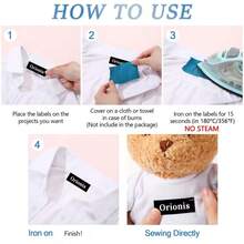 Customizable Back-To-School Personalized Heat Transfer Fabric Labels With Name, Suitable For Clothing And School Uniform Identification - Multicolor - View 5