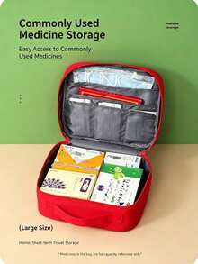 Large Capacity Portable Pill Storage Organizer Bag, Multi-Functional Travel Organizer Bag, Suitable For Business Trips, Vacations, Camping And Home Storage - Multicolor - View 4