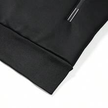 Men's Fashion Black Thermal Lined Thick Hooded Zip-Up Sweatshirt Jacket, Autumn/Winter Top, Perfect Warm Gift For Men - Black - View 7