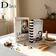 2/3Pcs Modern Minimalist Nordic Indoor Faux Book Decor For Showroom, Villa, Hotel Soft Furnishing, Desktop Ornament, Home Decoration - Decor Book - View 15