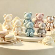 Dangling Dazed Bear Candle Silicone Mold DIY Aromatherapy Candle Plaster Ornament Fondant Cake Decoration Tool - D717 Silly Little Bear - View 3