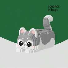 1000PCS Cute Cat Tissue Box Building Blocks Toy, Multi-Functional Building Blocks, Both Decorative Item And Tissue Box, 3D Puzzle Building Blocks Toy, Small Particle Handmade DIY Puzzle Ornament Living Room Decoration, Ideal Gift For Thanksgiving, Christmas, Halloween And Birthday - Multicolor - View 12