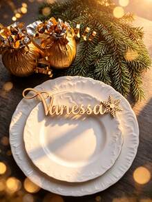 Christmas Place Cards, Christmas Tree, Christmas Stocking Tags, Merry Christmas Gift Tags, Personalized Christmas Decoration Tags, Wooden Claws - C-wooden Christmas Name Tags - View 5