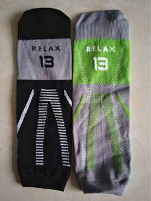 2 Pasang Kaos Kaki Olahraga Kompresi Gradien Acak, Kaos Kaki Jala Bernapas untuk Lari, Bersepeda, Melangsingkan Kaki, dan Melangsingkan Betis dengan Elastis - MultiWarna - View 5