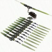 Carp Fishing Rig Set QC Swivel Hook Link Tail Rubber Carp Fishing Rig Chod Rig Fishing Accessories Fishing Tackle - Brown - View 2