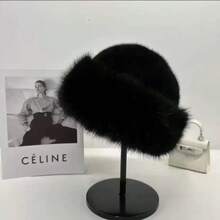 Chapéu de Pelúcia Quente Feminino para Outono/Inverno, Chapéu Decorativo de Estilo Mongoliano Grosso e Fashion, Chapéu Versátil, Estilo de Chapéu de Artesanato Premium, Adequado para Viagens ao Ar Livre em Clima Frio, Acessório de Cabeça de Boutique de Alta Qualidade - A - Visão 9