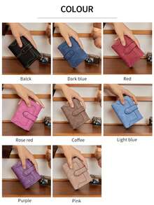 FOREVER MIYIN Dompet Kecil Lipat Tiga Wanita dengan Jahitan Vintage Matte, Pemblokir RFID, Banyak Slot Kartu, Jendela ID, Kantong Koin dengan Resleting, Tempat Kartu Harian - MultiWarna - View 9