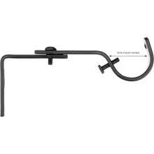 Paquete de 2 soportes ajustables para barra de cortina de metal, negro, ancho de instalación 7–11 cm, apto para barras de hasta 25 mm de diámetro, montaje en pared para barras de cortina - Negro - Ver 5