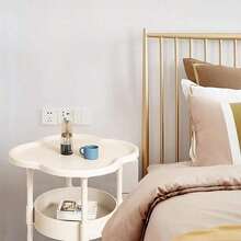 1pc Creative Home Double-Layer Storage Table, Modern Minimalist Coffee Table, Mobile Storage Rack, Sofa Side Table, Bedside Table, Corner Table, Suitable For Living Room, Bedroom And Balcony - Multicolor - View 7