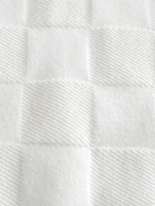 Áo len dệt kim tay dài cổ bẻ nửa khóa kéo màu trắng cho bé trai, họa tiết bàn cờ 3D, phong cách preppy tối giản, áo chui đầu thường ngày đa năng, phù hợp mặc đi học hàng ngày vào mùa xuân, thu và đông - trắng - Xem 8