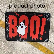 1 tấm thảm sàn Halloween hình con ma và mạng nhện, thảm bếp, thảm cửa, thảm hành lang, thảm trải sàn, thảm lễ hội - Nhiều màu - Xem 3