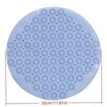 Non-Slip Round Silicone Bath Foot Scrub Cleaning Mat 11.81 Inch, Massage Bathtub Floor Mat With Strong Vacuum Suction Cups, Quick-Dry Drainage Holes, Suitable For Bathroom Bathtub Shower Floor, Foot Acupoint Massage Dead Skin Removal Foot Care Spa Foot Wash Mat - Multiple Styles and Colors - View 12