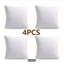 H&R Cushion Inner Pads Pack Of 4 White Bounce Back 18x18 Cushion Inserts 45x45 Cm Hollow Virgin Fiber Fillers For Decorative Scatters In Bed Sofa Outdoor With Stuffing - White - View 9