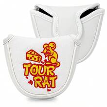 Cute Mouse And Cheese Embroidery Mallet Putter Head Cover, Golf Putter Protective Headcover Golf Accessories - Multicolor - View 6