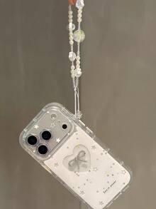 Premium Dopamine Colorful Rhinestone Phone Case Compatible With Apple 16 Pro Max, New 15, 16 Protective Cover, Niche Women's Style, Full Coverage Anti-Drop, Transparent Shell For IPhone 13, 14, 15 Pro, 18, 18 Pro Max - White - View 3