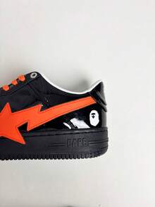 A BATHING APE BAPE STA OS Feature Exclusive M2 Black Orange Limited Edition Low-Top Sneakers - Black Orange - View 7