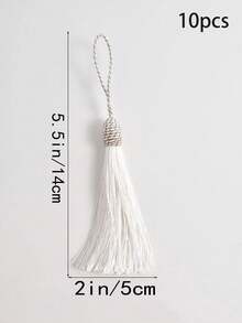 10pcs/set White Pendant, Simple Tassel Shaped Garment Tool For Sewing - White - View 6