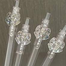 1支彩虹蝴蝶結自動鉛筆 透明筆桿 2B 0.7mm 按壓式自動鉛筆 蝴蝶結裝飾 順滑書寫素描文具 開學禮物 - A - 查看 8