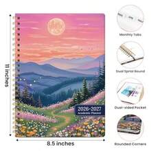 Planner 2026-2027, Academic Year Monthly And Weekly Planner Caledndar, July 2026 - June 2027, Hardcover Large Planning Agenda Book With Tabs For School Office Supplies, 8.5" X 11" - Dreamscape Hills - ADreamscape Hills - View 4