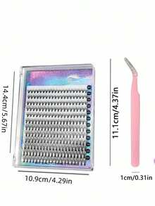 European And American Single-Cluster Hair-Like False Eyelashes In Mixed Style, Naturally Thick And Segmented - View 6
