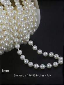 Hanging Pearl Chain, Room Decoration, Christmas, Halloween, Wedding Decoration, Suitable For Various Party Decorations, Seasonal Decoration, Party Backdrop Curtain, Curtain, Faux Pearl String, Scene Atmosphere Decoration - A - View 13