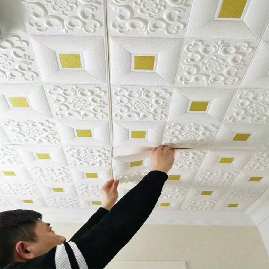20件組新款高品質3D自黏壁紙,適合租屋處,防水防潮,易於維護 - 太陽花20pcs - 查看 1