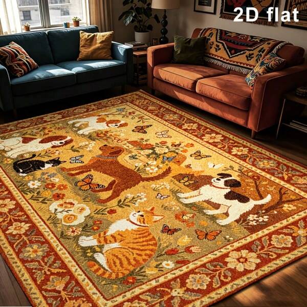 Felpudo de entrada para puerta delantera de perro, felpudo de Navidad antideslizante, absorbente, resistente a la suciedad, lavable, de perfil bajo para el interior de la entrada, 40 cm x 60 cm