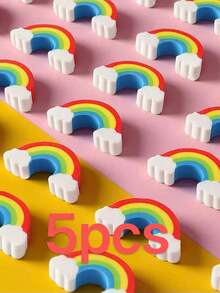 50pcs Rainbow Erasers, Fun Rainbow Erasers, Themed Erasers - Cute Erasers Perfect For Office, Home And Workplace Use. They Are Also Great As Prizes, Birthday Gifts And Perfect For Holiday And Themed Party Decorations. - Multicolor - View 14