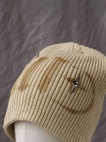 1pc Women's Fashion Y2K Jacquard Knit Hat, Warm And Suitable For Autumn/Winter Casual Wear, Gift For Friends - A - View 5