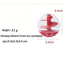 Cat Interactive Food Dispenser Ball, Spiral Shape Pet Chew Toy, Entertaining Food Puzzle Treat Feeder - Multicolor - View 19
