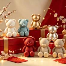 Dangling Dazed Bear Candle Silicone Mold DIY Aromatherapy Candle Plaster Ornament Fondant Cake Decoration Tool - D717 Silly Little Bear - View 1