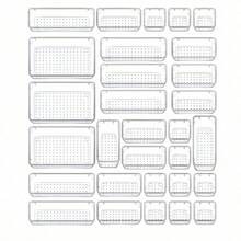 1PC 25/13/8 Drawer Clear Multifunctional Storage Organizer Adult Use, Bedroom School Wardrobe Bathroom Kitchen Storage Box, Ideal Graduation Gift For Back To School - Clear - View 1