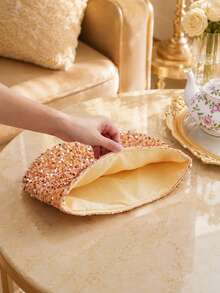 1pc Shiny Sequin Teapot Insulated Cover, Dessert Tray Cover, Fabric Cover - Multicolor - View 10