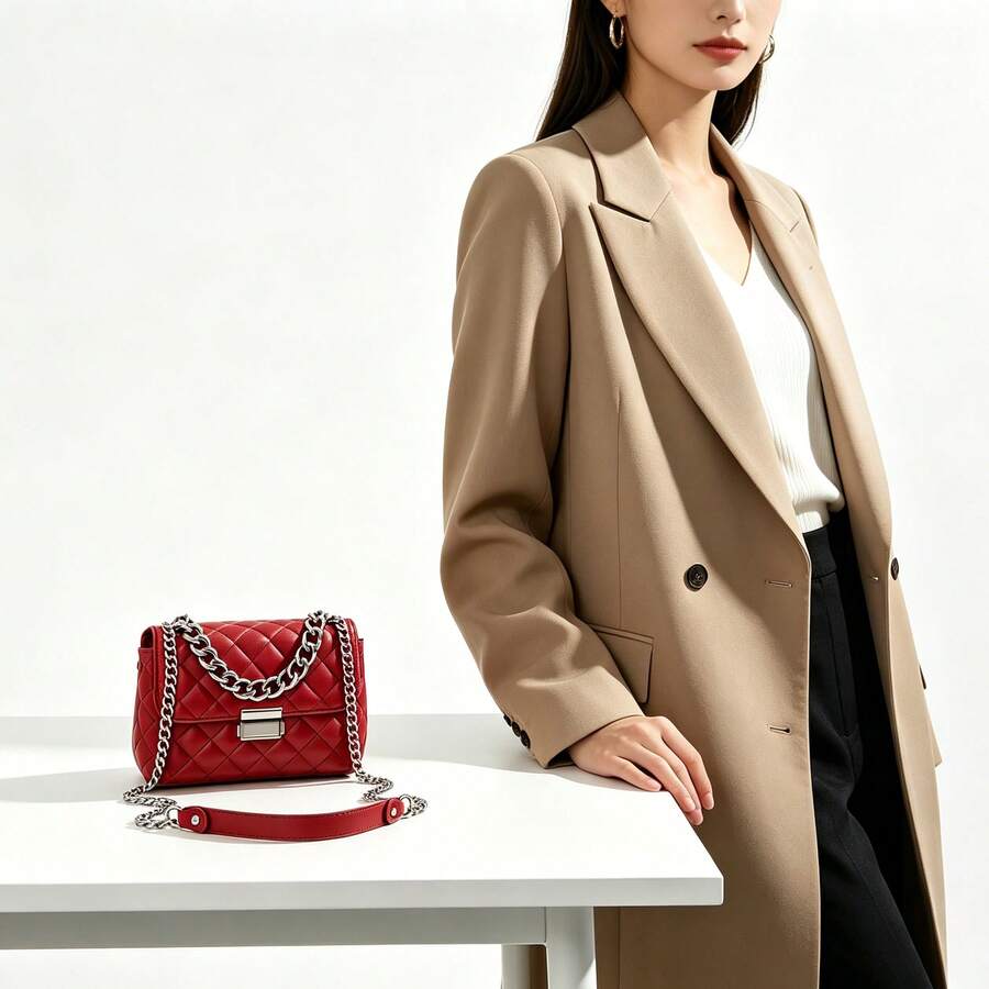 女款百搭PU斜挎包，大容量實用，適合夏季購物、約會與辦公穿搭