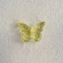 16件透明壓花蝴蝶壓克力貼片，多色透明蝴蝶片，適用於復古髮夾、手鍊、耳環手工串珠配件 - 彩色 - 查看 23