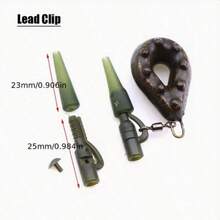 Carp Fishing Rig Set QC Swivel Hook Link Tail Rubber Carp Fishing Rig Chod Rig Fishing Accessories Fishing Tackle - Brown - View 6